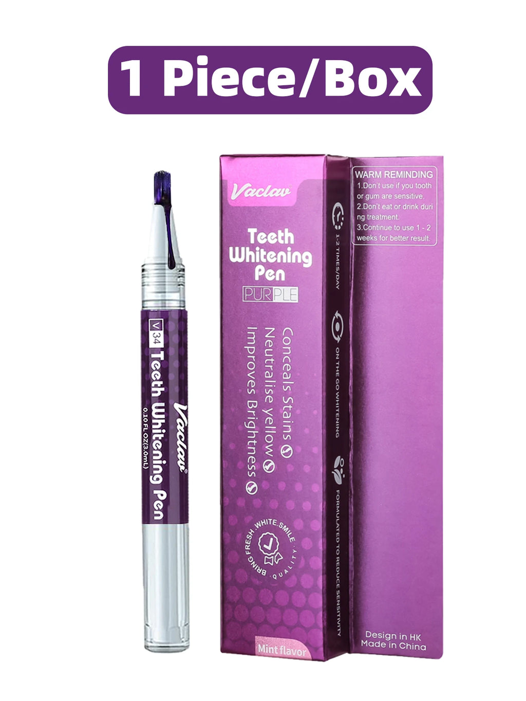 30ml Vaclav Purple Toothpaste Color Collector Removes Tartar Clean Oral Hygiene Fresh Breath Whitening Teeth Care Products