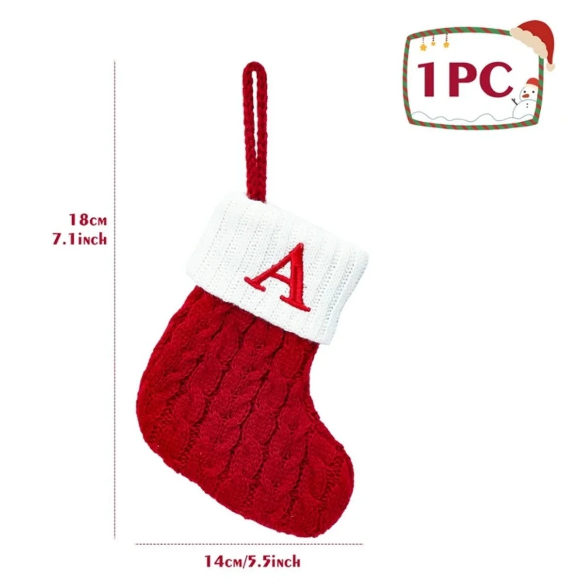 Christmas Alphabet Knitting Socks Christmas Tree Ornaments Christmas Decorations For Home 2024 Navidad Noel 2024 PH276