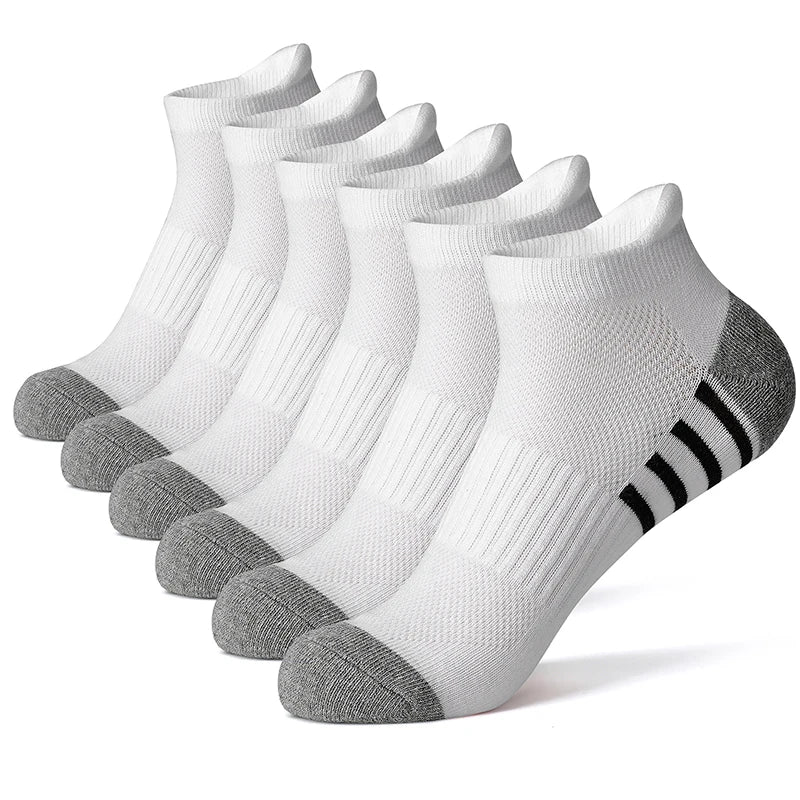 AOTOLK 6/12 Pairs Cotton Man and Women Socks Sports Solid Colors