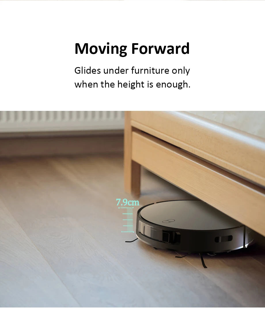 Robot Vacuum Cleaner 6000PA Strong Suction  Robotic App& Remote Control Self-Charging Smart Pet Hair