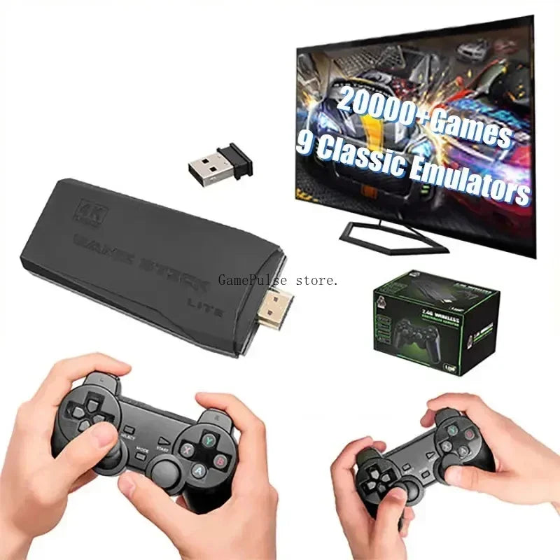 M8 Video Game Stick 4K HDMI Output Plug and Play Nostalgic Game Box Built-in 9 Classic Emulators 4K HD Retro Game Console for TV