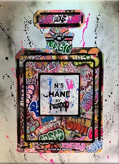 Modern Simple Wall Art Graffiti Fashion Paris Perfume Bottle HD Canvas Print Poster Home Living Room Bedroom Decoration