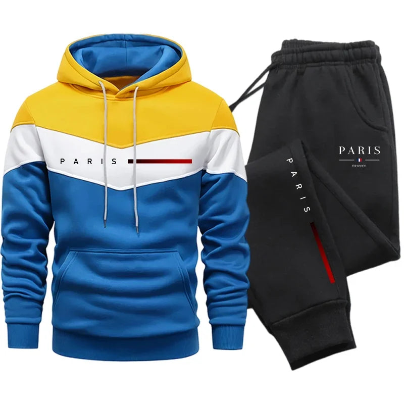 Men's Tracksuit Hoodie & Sweatpants Paris Fashion Sportswear 2pcs Set