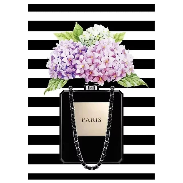 Modern Simple Wall Art Graffiti Fashion Paris Perfume Bottle HD Canvas Print Poster Home Living Room Bedroom Decoration