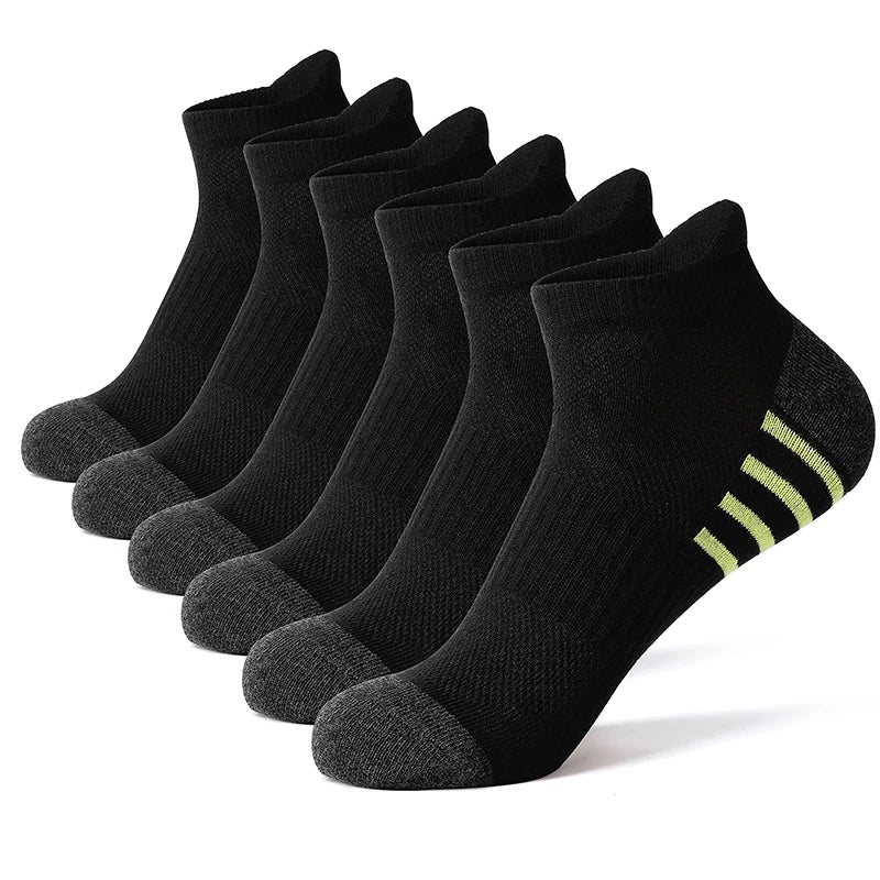 AOTOLK 6/12 Pairs Cotton Man and Women Socks Sports Solid Colors