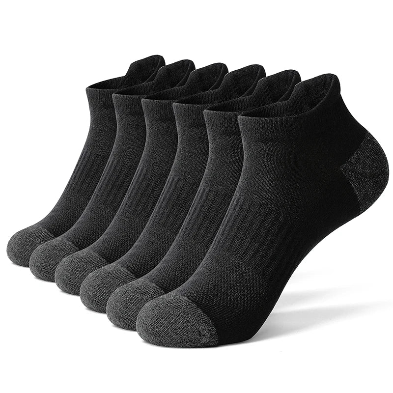 AOTOLK 6/12 Pairs Cotton Man and Women Socks Sports Solid Colors