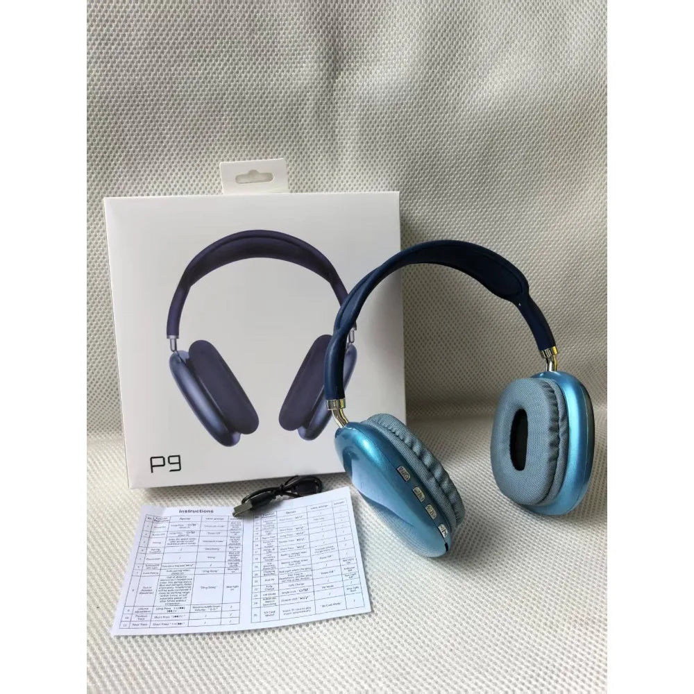 New head mounted headphones P9 Bluetooth earphones with high quality and long battery life wireless earphones