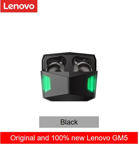Lenovo GM5 Bluetooth Earphone Wireless 5.0 TWS Earbuds Low Latency Gaming Headphone Sports Earphone HIFI Headset with Mic