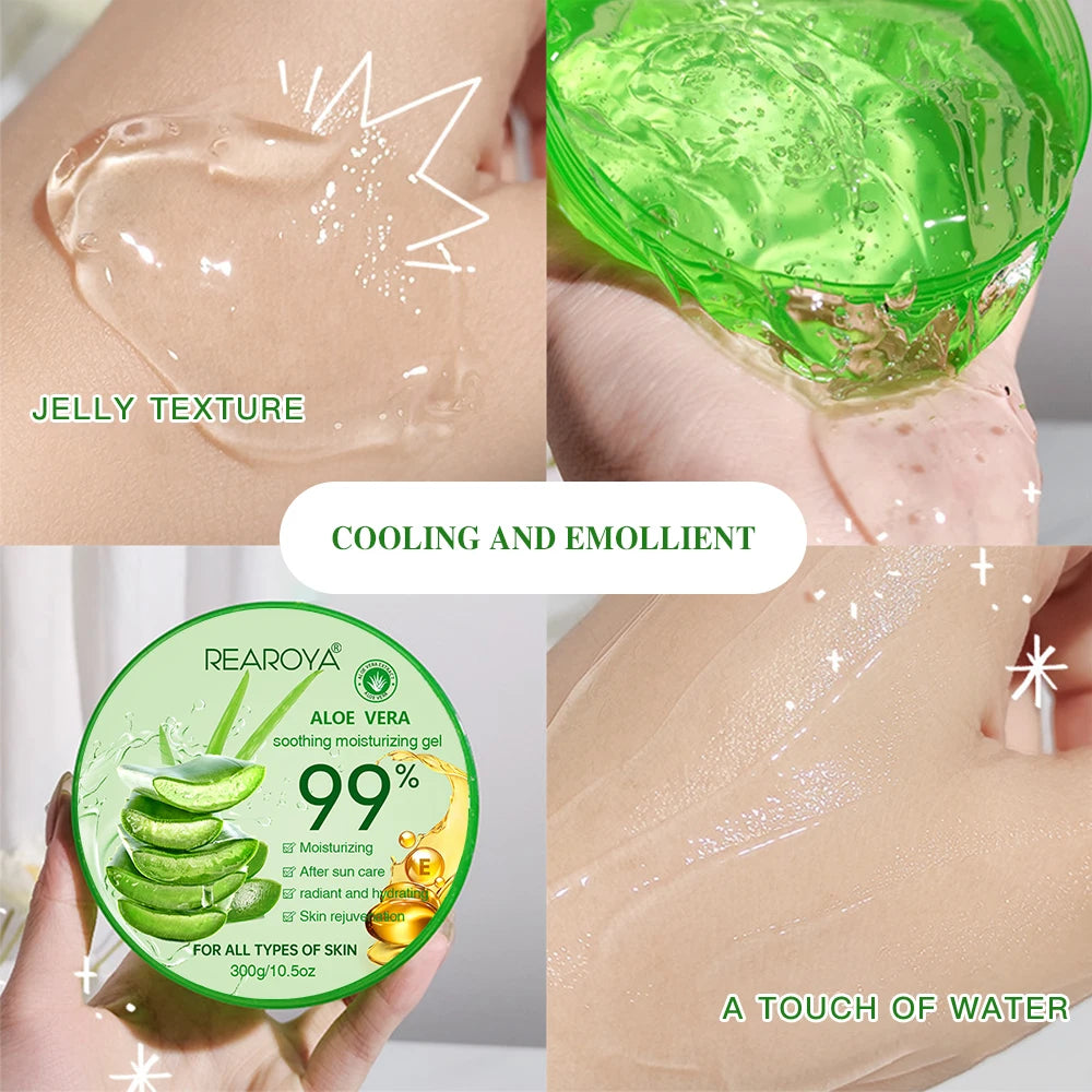 99% Aloe Vera Moisturizing Clear Gel Cream Refreshing Non Sticky Facial Wash