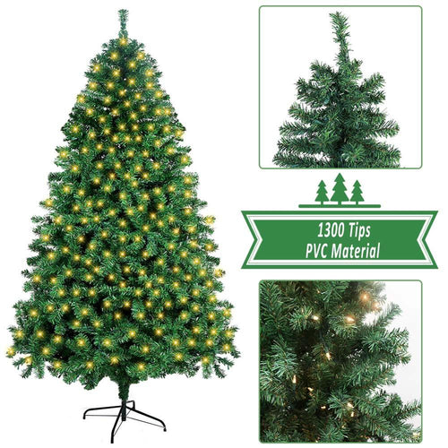 Green Christmas Tree 5/6/7ft with Metal Stand Artificial PVC Xmas Tree with 1000 Branches Holiday Decoration Fast Delivery