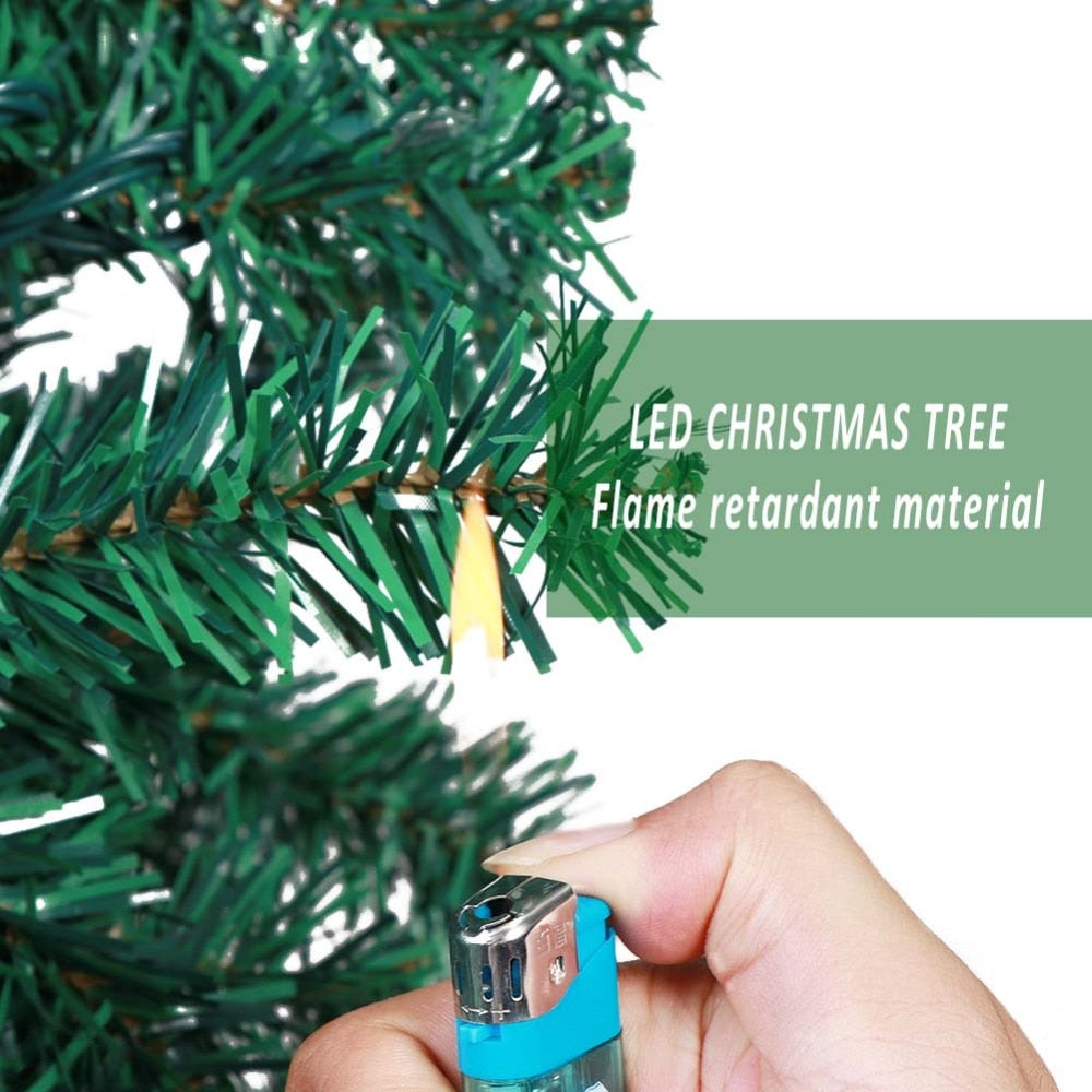 Green Christmas Tree 5/6/7ft with Metal Stand Artificial PVC Xmas Tree with 1000 Branches Holiday Decoration Fast Delivery