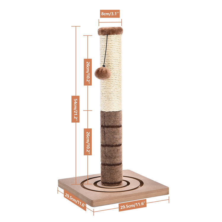 Domestic Cat Tree Condo Scratching Post Floor to Ceiling Adjustable Height 238-274cm Protecting Furniture