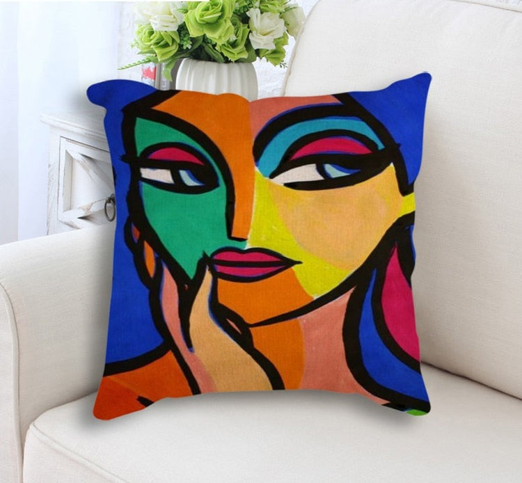 New Decorative Cushion oil painting Cotton Linen Pillow