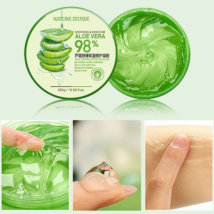 300g Nature Aloe Vera Gel Organic Oil-Control Face Skin Care Hydrating Repair Smoothing Moisturizing Gel Body Sunburn Relief - Buyhops