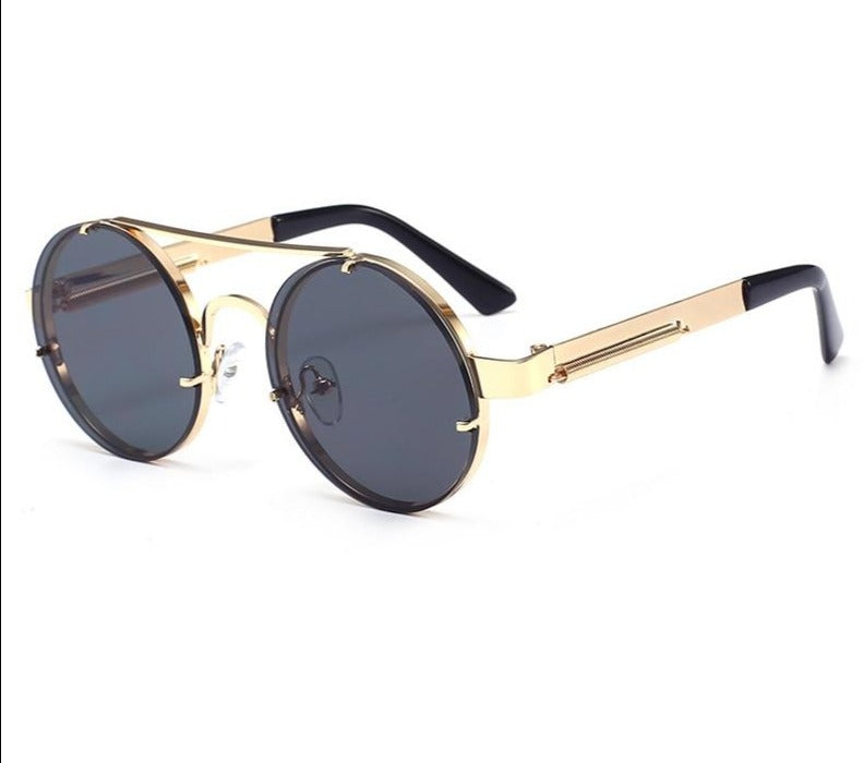 Pop Age New Trend Best quality Round Steampunk Sunglasses Hot Item