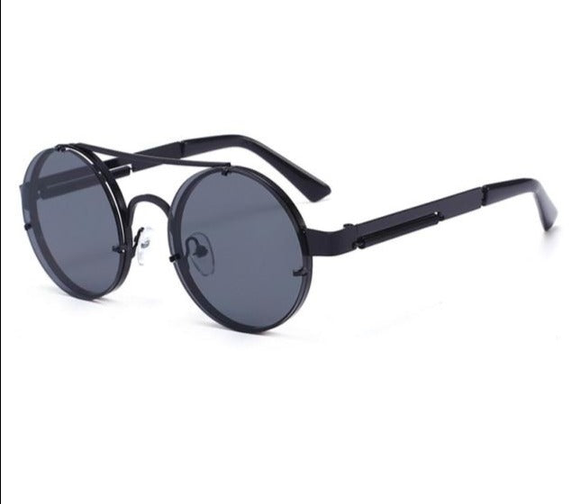 Pop Age New Trend Best quality Round Steampunk Sunglasses Hot Item