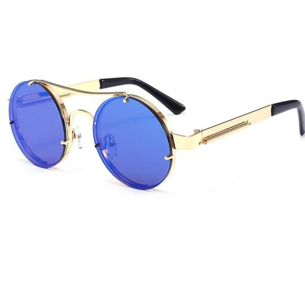 Pop Age New Trend Best quality Round Steampunk Sunglasses Hot Item