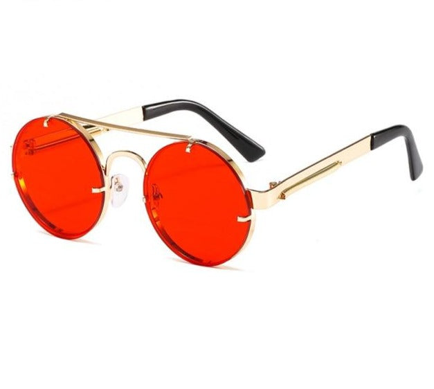 Pop Age New Trend Best quality Round Steampunk Sunglasses Hot Item