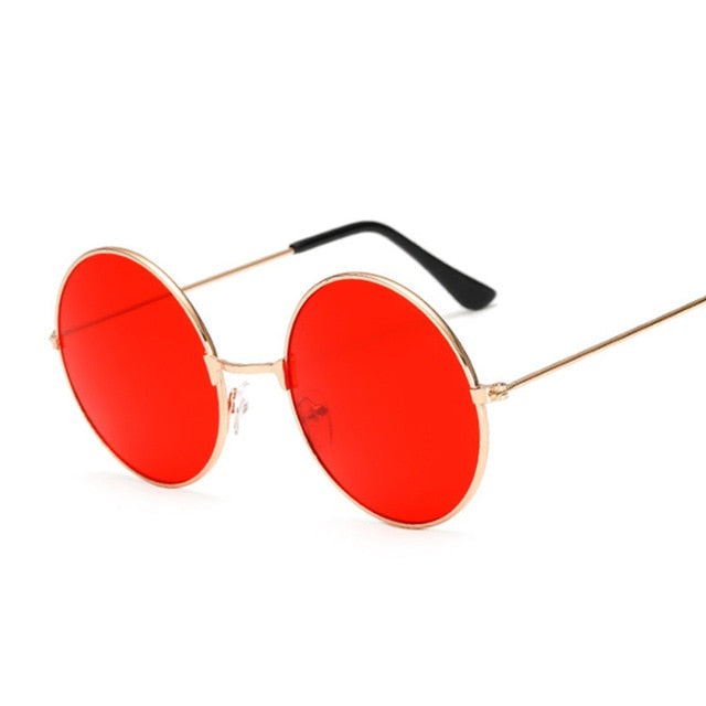 New Retro Small Oval Sunglasses Metal Frame Vintage Color Clear Glasses UV400