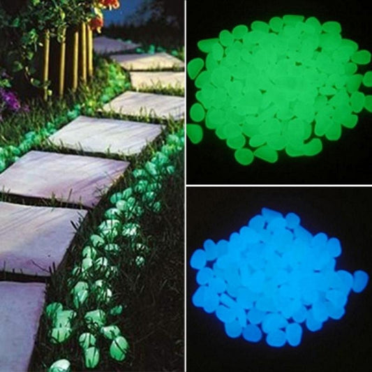 25/50pcs Glow in the Dark Garden Pebbles Glow Stones Rocks for Walkways