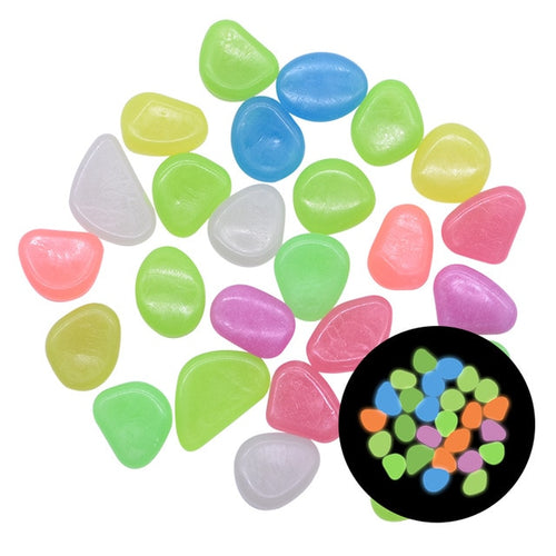 25/50pcs Glow in the Dark Garden Pebbles Glow Stones Rocks for Walkways