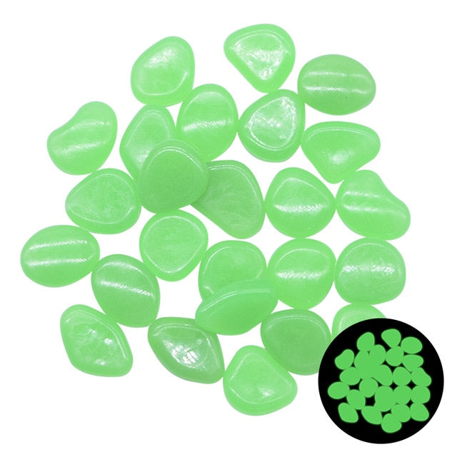 25/50pcs Glow in the Dark Garden Pebbles Glow Stones Rocks for Walkways