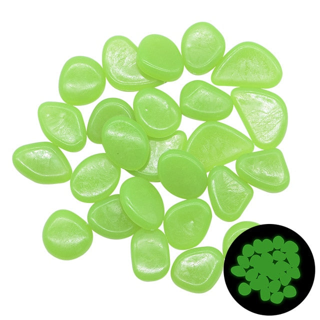 25/50pcs Glow in the Dark Garden Pebbles Glow Stones Rocks for Walkways