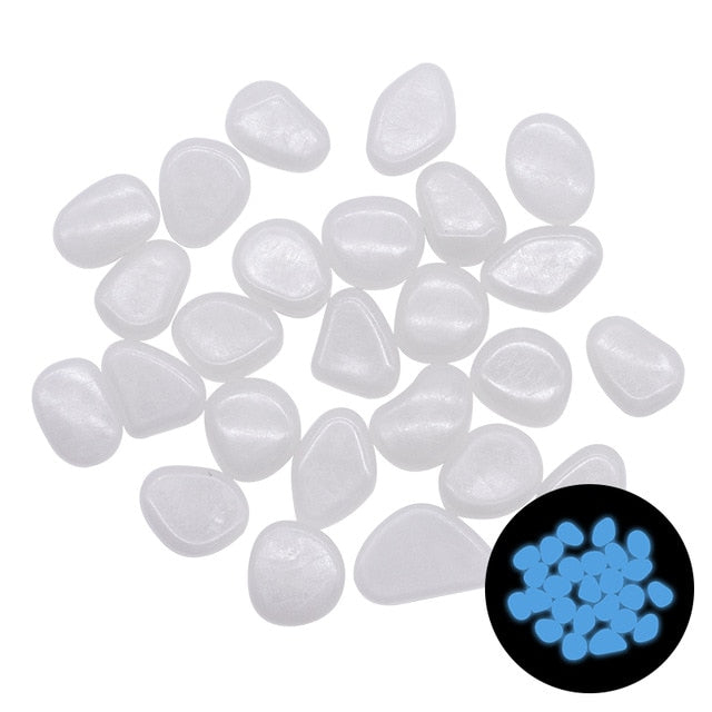 25/50pcs Glow in the Dark Garden Pebbles Glow Stones Rocks for Walkways