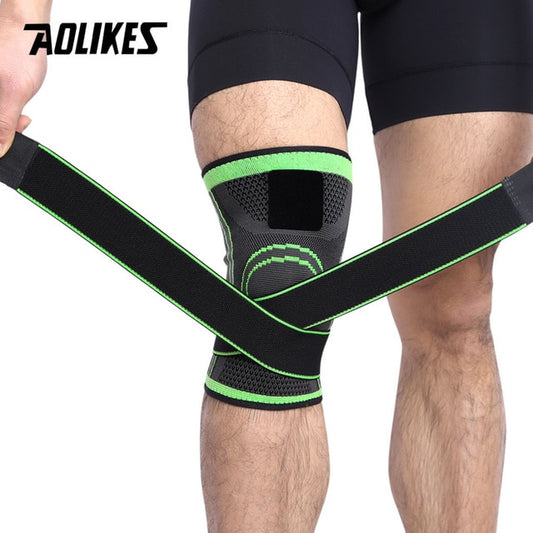 AOLIKES 1PCS Knee Support Professional Protective Sports Knee Pad Breathable Bandage Knee Brace Basketball Tennis Cycling