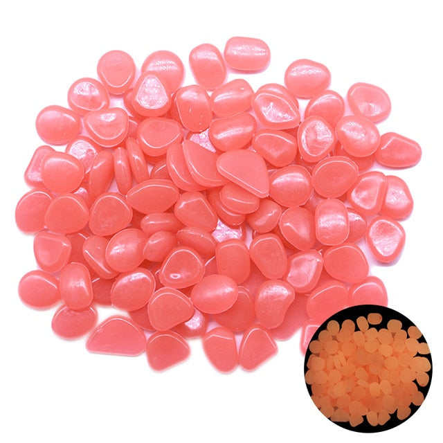 25/50pcs Glow in the Dark Garden Pebbles Glow Stones Rocks for Walkways