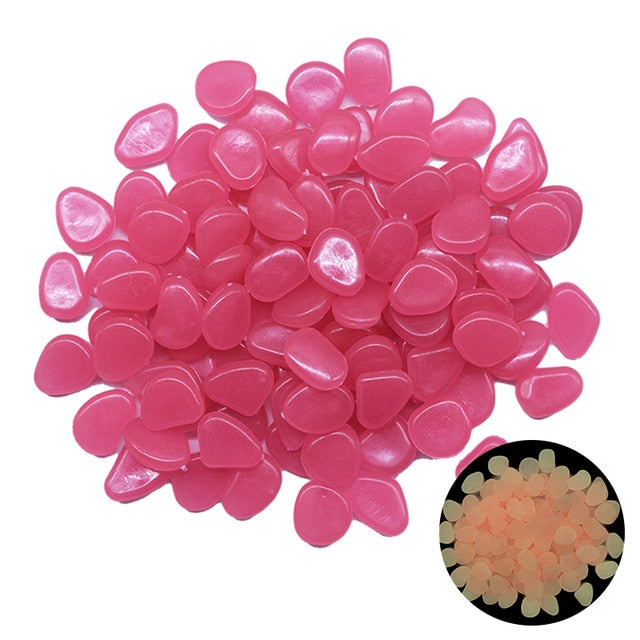 25/50pcs Glow in the Dark Garden Pebbles Glow Stones Rocks for Walkways