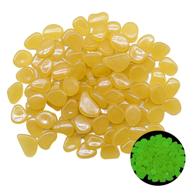 25/50pcs Glow in the Dark Garden Pebbles Glow Stones Rocks for Walkways