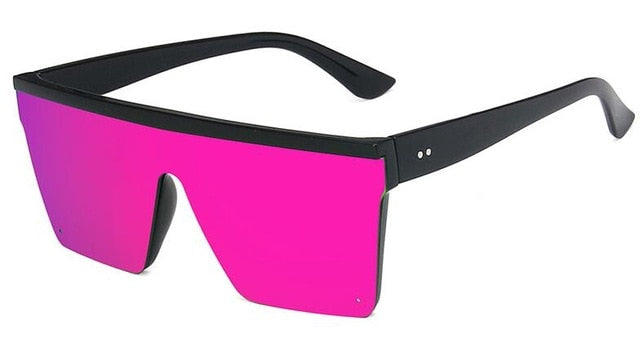 Vintage Design Women  Sunglasses  Big Frame Mirror Red Purple Eyewear UV400