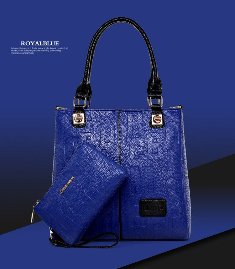 YBYT Brand New Fashion Woman Luxury Handbag Large Capacity Composite Bag Ladies Leather Shoulder Purse