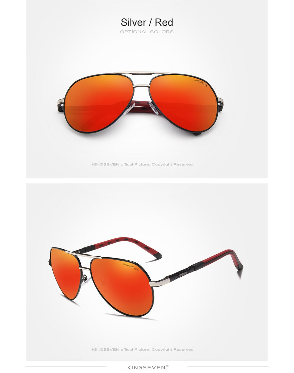 KINGSEVEN Vintage Aluminum Polarized Sunglasses