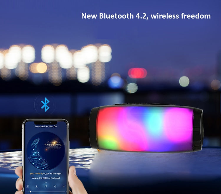 Wireless Bluetooth Speaker Portable Speaker Powerful High BoomBox Outdoor Bass HIFI TF FM Radio with LED Light