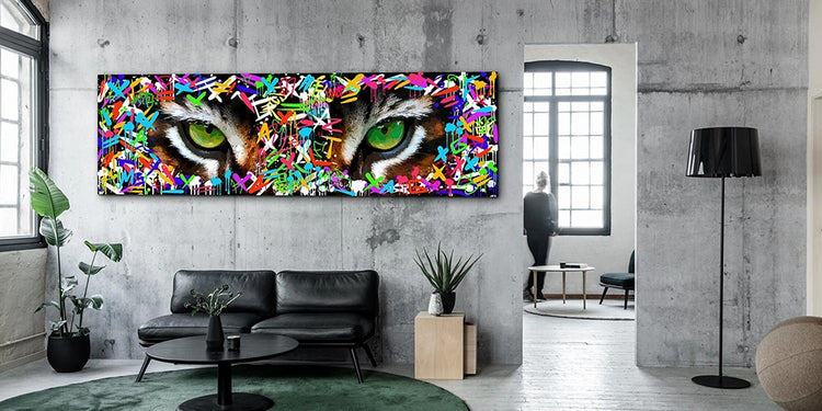 Graffiti Art Tiger's eye Paintings on the wall Art Posters and Prints Canvas Paintings For Home Living Room Wall Decoration