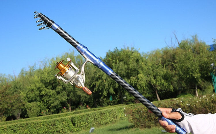 Best Telescopic Portable Rotary Fishing Rod Sea Boat Rock Fishing Gear