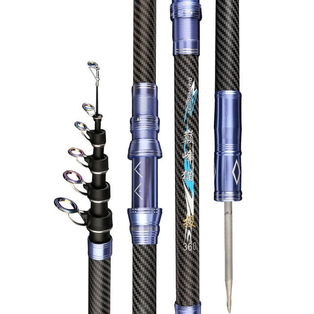 Best Telescopic Portable Rotary Fishing Rod Sea Boat Rock Fishing Gear