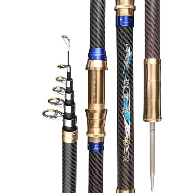 Best Telescopic Portable Rotary Fishing Rod Sea Boat Rock Fishing Gear
