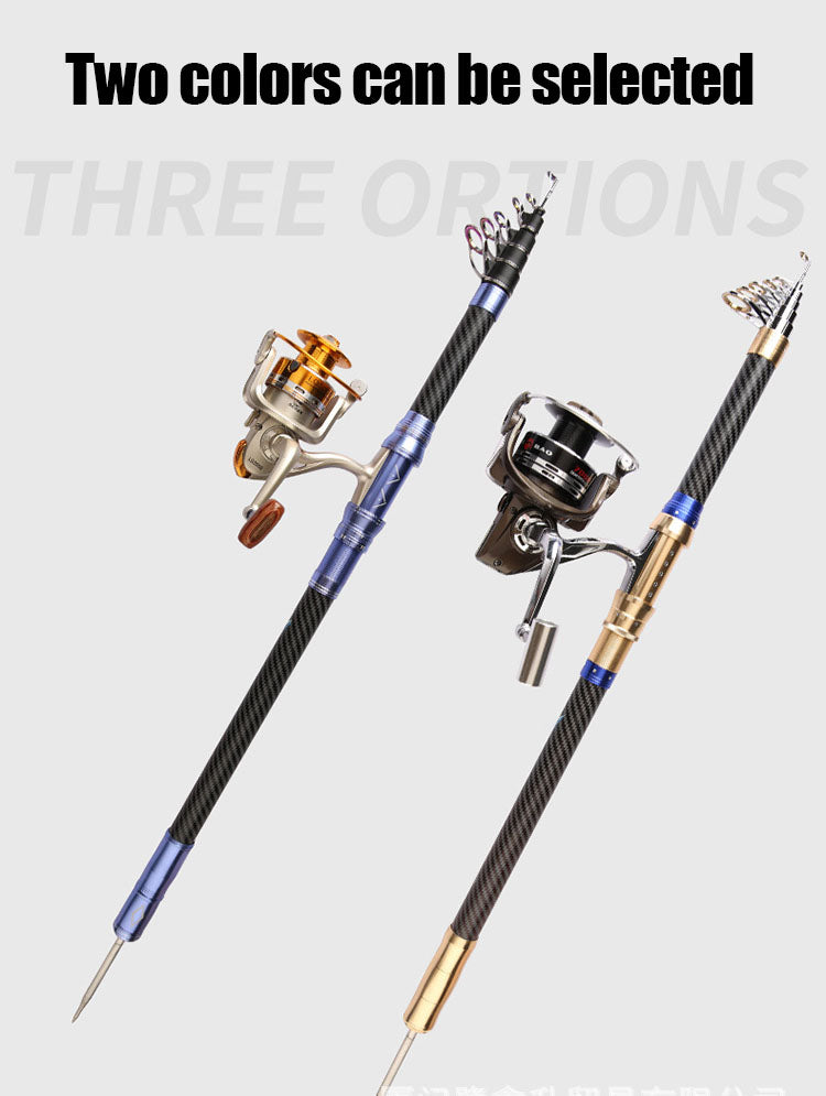 Best Telescopic Portable Rotary Fishing Rod Sea Boat Rock Fishing Gear