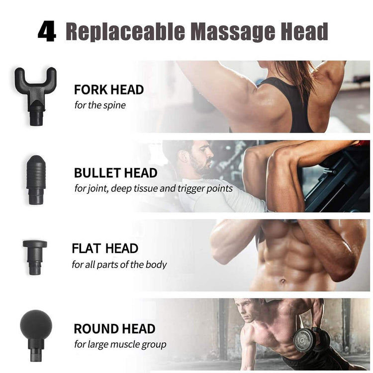 Muscle Pain Massager Relax Body Relief With 4 Heads And 8000r/min