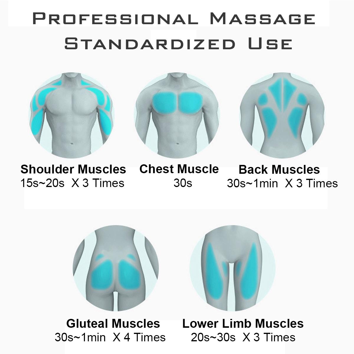 Muscle Pain Massager Relax Body Relief With 4 Heads And 8000r/min
