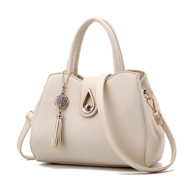 Women Handbags Leather Totes Bag Top-handle Embroidery Crossbody Shoulder Bag Lady Simple Style Hand Bags