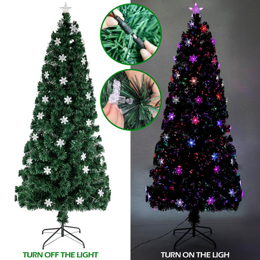 4ft To 7ft Artificial Christmas Tree with 800 Pine Branches PVC Flame Retardant Metal Stable Tripod Large Christmas Decoration Tree