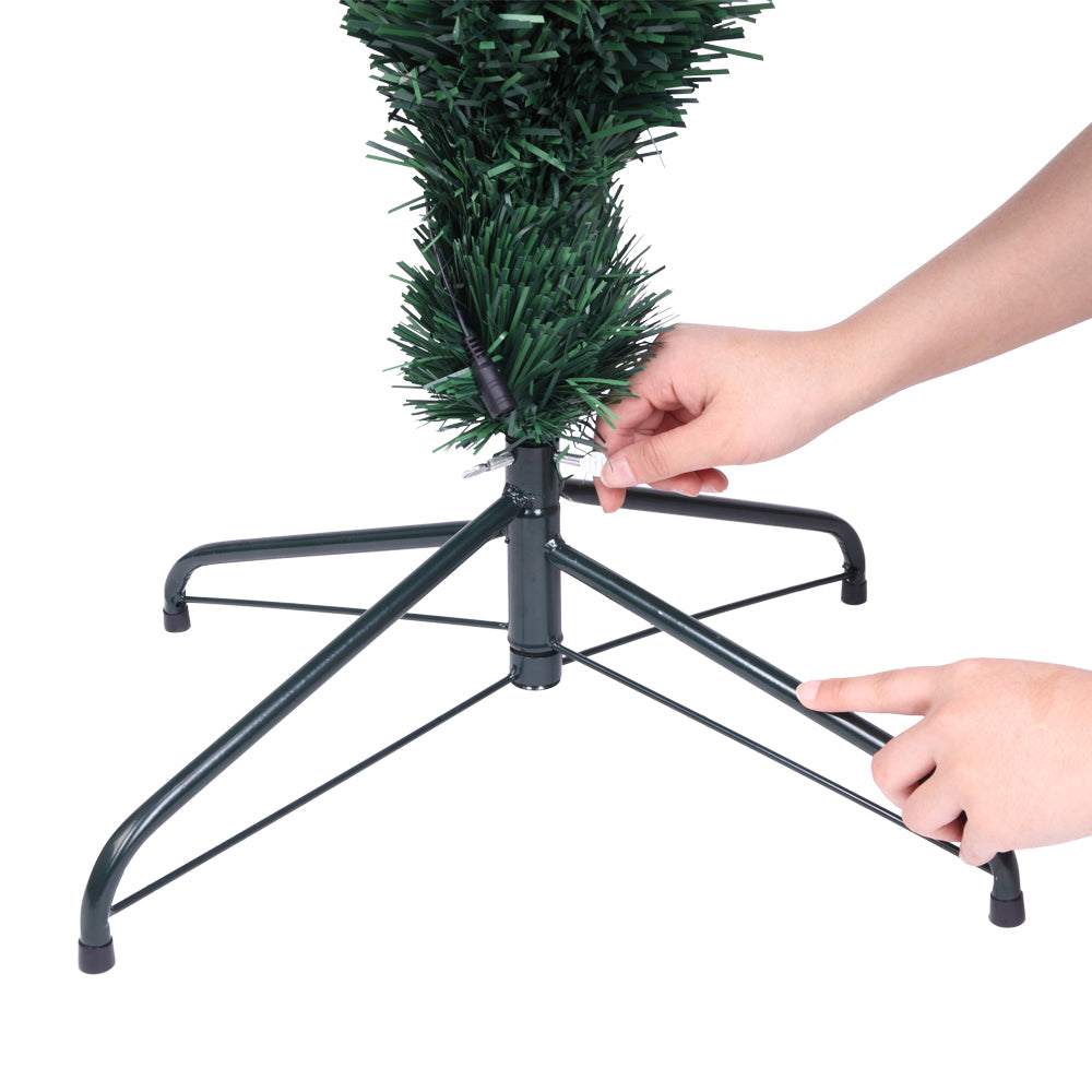 4ft To 7ft Artificial Christmas Tree with 800 Pine Branches PVC Flame Retardant Metal Stable Tripod Large Christmas Decoration Tree