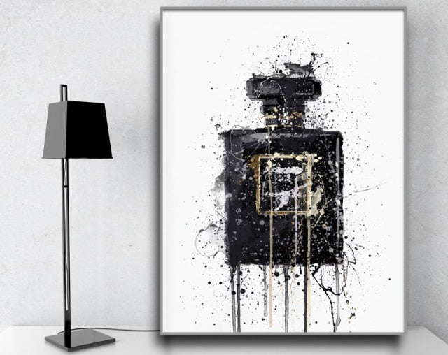 Graffiti Perfume Street Art Canvas Poster Prints Wall Picture Modern Fashion Women Bedroom Print Living Room Home Decoration
