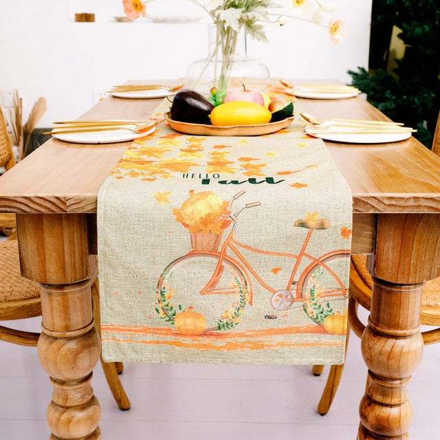 Harvests Festival Thanksgiving Table Atmosphere Tablecloth Decoration