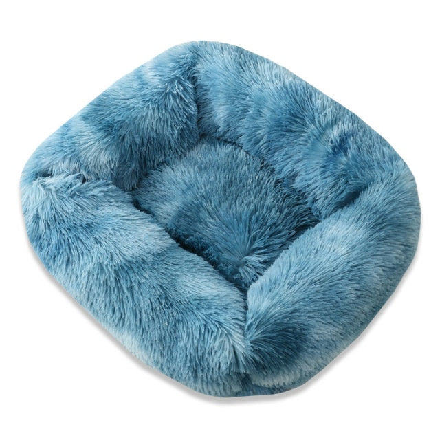 Fluffy  Beds For Large Dogs Round House Cushion  Soft Long Plush