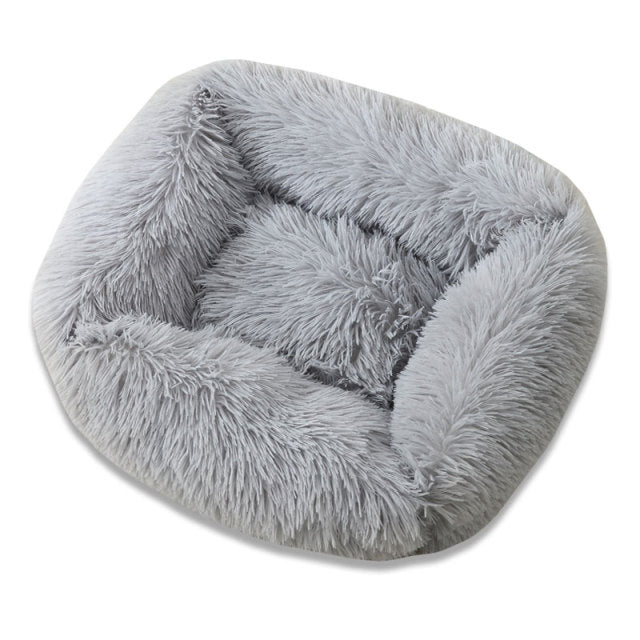 Fluffy  Beds For Large Dogs Round House Cushion  Soft Long Plush